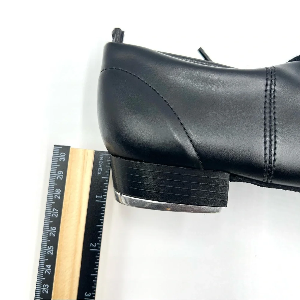 Capezio Womens Size 5 Fluid Black Lace Up Tap‎ Dance Shoes Style Model CG17